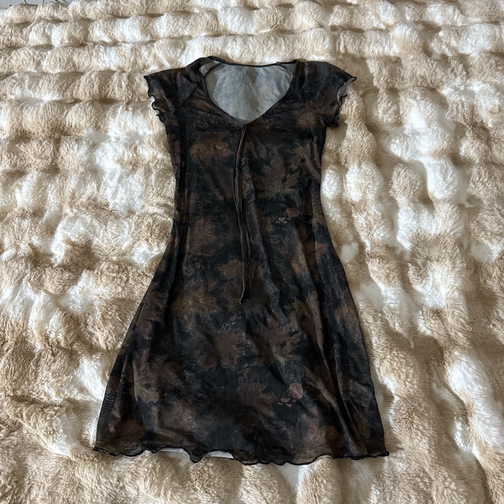Elegant Black and Brown Women's Dress